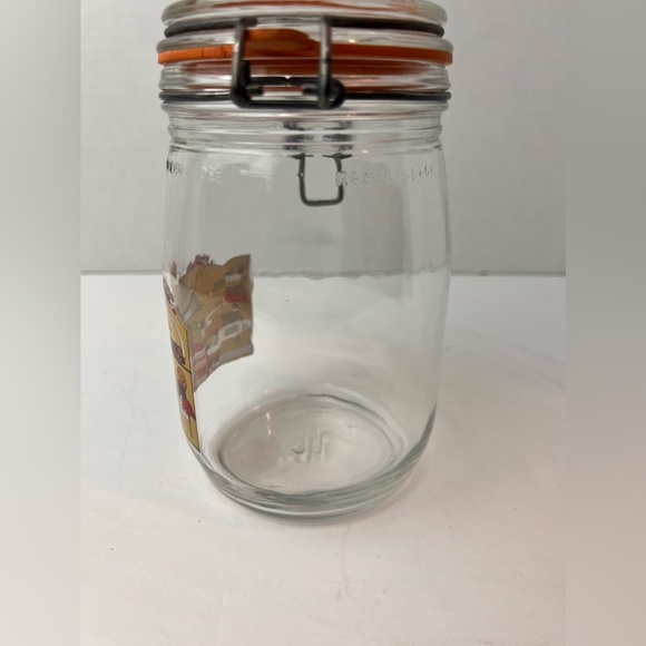 Vintage 1L Arc France Heartland Glass Canister with Hinged Lid w/gasket seal - Picture 2 of 11